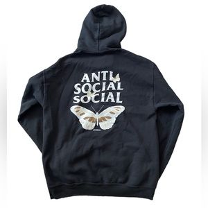 Anti social social club - anti social social butterfly hoodie